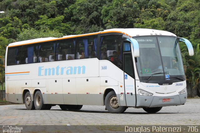 Emtram 3680 na cidade de Leopoldina, Minas Gerais, Brasil, por Douglas Paternezi. ID da foto: 4666601.