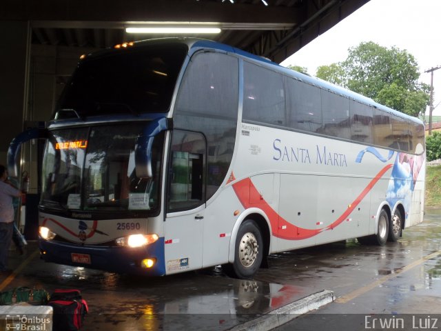 Expresso Santa Marta 25690 na cidade de Ribeirão Preto, São Paulo, Brasil, por Erwin  Luiz. ID da foto: 3963227.