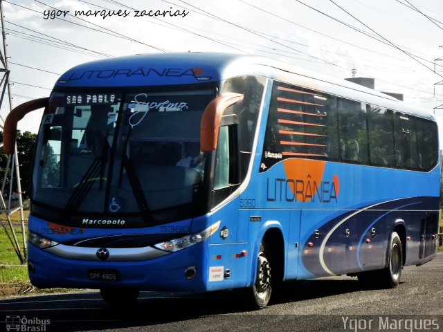 Litorânea Transportes Coletivos 5360 na cidade de São José dos Campos, São Paulo, Brasil, por Ygor Marques. ID da foto: 3963862.