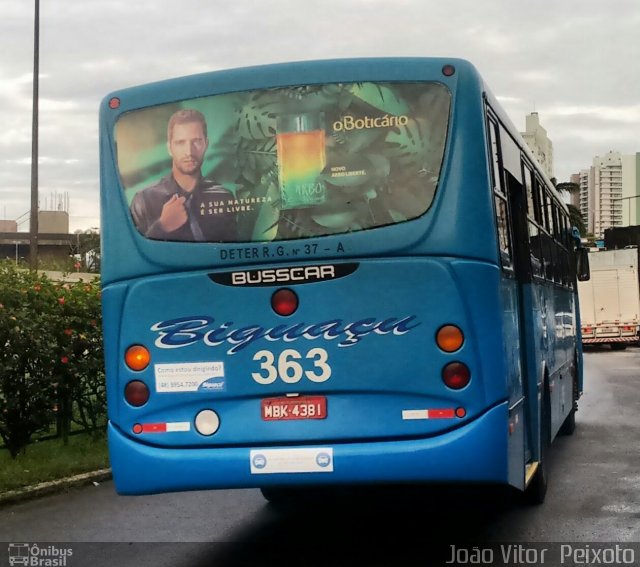 Biguaçu Transportes Coletivos Administração e Participação 363 na cidade de Florianópolis, Santa Catarina, Brasil, por João Vitor  Peixoto. Número da foto: #3963391.