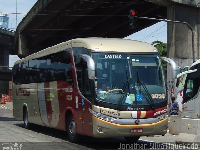 Transportes Única Petrópolis RJ 163.029 na cidade de Rio de Janeiro, Rio de Janeiro, Brasil, por Jonathan Silva Figueiredo. ID da foto: 3962227.