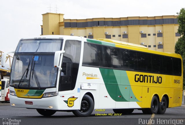 Empresa Gontijo de Transportes 11610 na cidade de Uberaba, Minas Gerais, Brasil, por Paulo Henrique. ID da foto: 3963909.