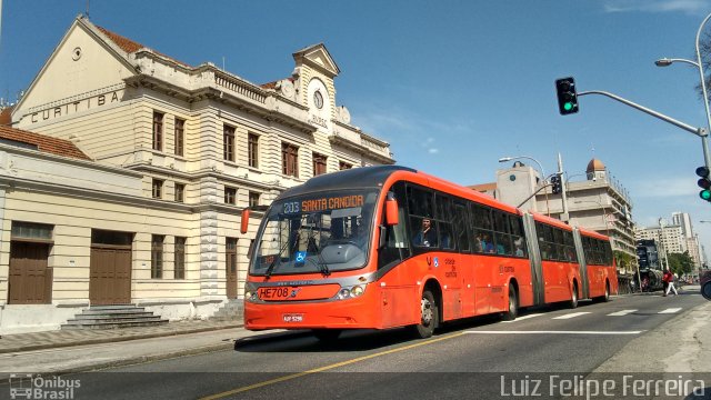 Auto Viação Redentor HE708 na cidade de Curitiba, Paraná, Brasil, por Luiz Felipe Ferreira. ID da foto: 3984499.