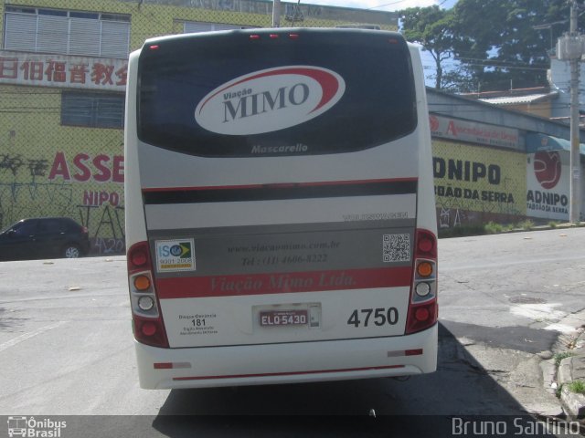 Viação Mimo 4750 na cidade de Taboão da Serra, São Paulo, Brasil, por Bruno Santino. Número da foto: #3984376.
