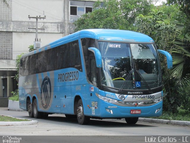 Auto Viação Progresso 6045 na cidade de Recife, Pernambuco, Brasil, por Luiz Carlos de Santana. Número da foto: #3984685.