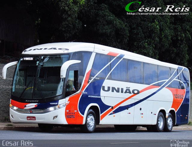 Expresso União 10262 na cidade de Belo Horizonte, Minas Gerais, Brasil, por César Ônibus. Número da foto: #3985242.