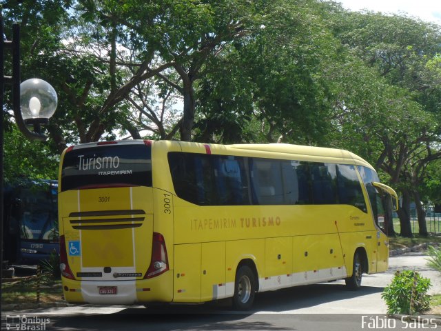 Viação Itapemirim 3001 na cidade de Vitória, Espírito Santo, Brasil, por Fábio Sales. ID da foto: 3983685.