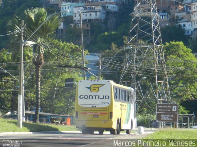 Empresa Gontijo de Transportes 11075 na cidade de Vitória, Espírito Santo, Brasil, por Marcos Pinnheiro Meneses. ID da foto: 3988079.