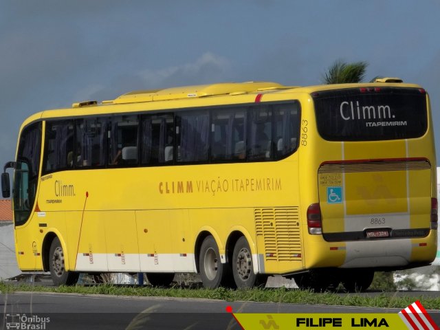 Viação Itapemirim 8863 na cidade de Cruz das Almas, Bahia, Brasil, por Filipe Lima. Número da foto: #3987512.
