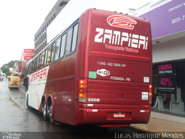 Zampieri Transporte Turismo 2008 na cidade de Guarapuava, Paraná, Brasil, por Lucas Henrique Mendes. ID da foto: 3986013.