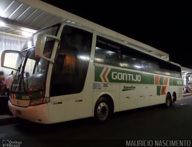 Empresa Gontijo de Transportes 11670 na cidade de Belo Horizonte, Minas Gerais, Brasil, por Maurício Nascimento. Número da foto: #3985971.