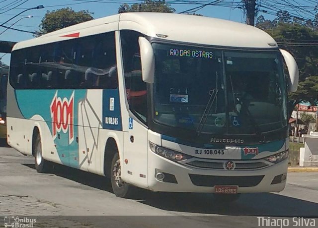 Auto Viação 1001 RJ 108.045 na cidade de Nova Friburgo, Rio de Janeiro, Brasil, por Thiago Silva. ID da foto: 3986403.