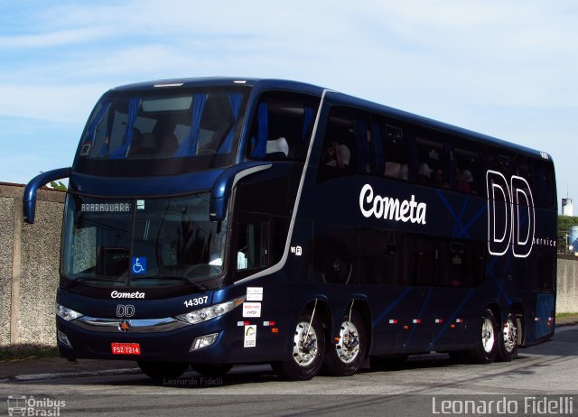 Viação Cometa 14307 na cidade de São Paulo, São Paulo, Brasil, por Leonardo Fidelli. Número da foto: #3987531.
