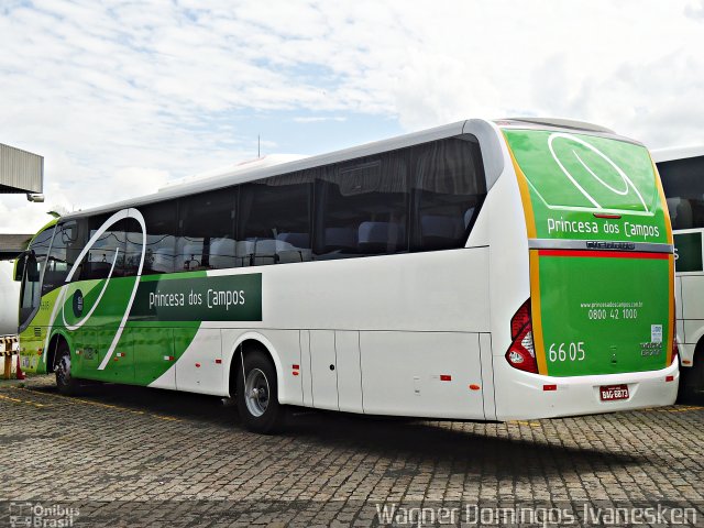 Expresso Princesa dos Campos 6605 na cidade de Ponta Grossa, Paraná, Brasil, por Wagner Domingos Ivanesken. ID da foto: 3986849.