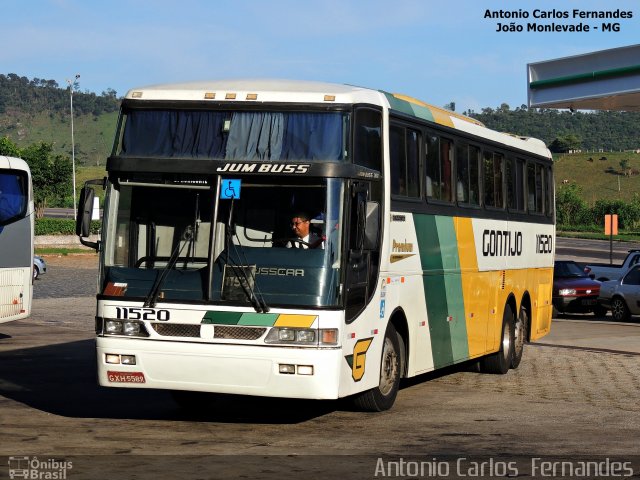 Empresa Gontijo de Transportes 11520 na cidade de João Monlevade, Minas Gerais, Brasil, por Antonio Carlos Fernandes. ID da foto: 3986791.