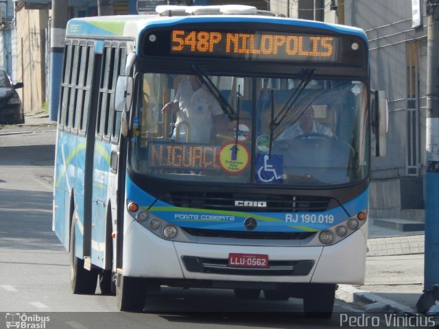 Viação Ponte Coberta RJ 190.019 na cidade de Nilópolis, Rio de Janeiro, Brasil, por Pedro Vinicius. Número da foto: #3989528.