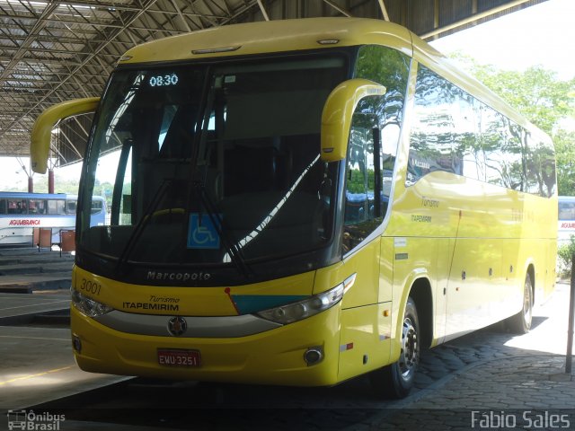 Viação Itapemirim 3001 na cidade de Vitória, Espírito Santo, Brasil, por Fábio Sales. Número da foto: #3989655.