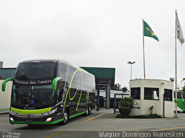 Expresso Princesa dos Campos 6612 na cidade de Curitiba, Paraná, Brasil, por Wagner Domingos Ivanesken. Número da foto: #3989432.