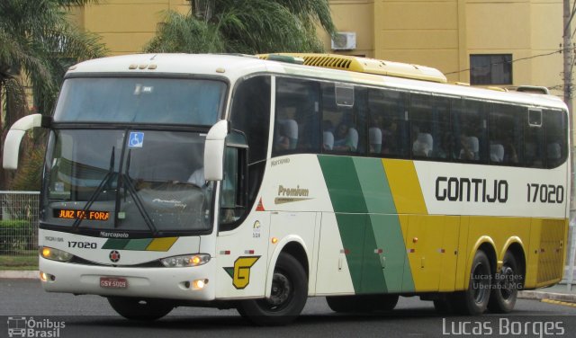 Empresa Gontijo de Transportes 17020 na cidade de Uberaba, Minas Gerais, Brasil, por Lucas Borges . Número da foto: #3992082.