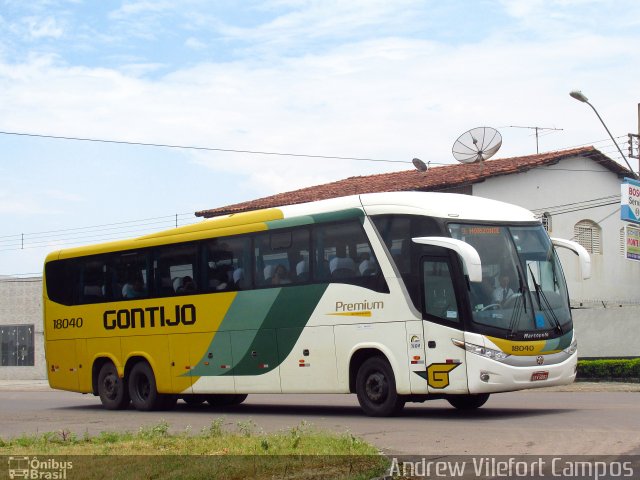 Empresa Gontijo de Transportes 18040 na cidade de Pirapora, Minas Gerais, Brasil, por Andrew Campos. ID da foto: 3992683.