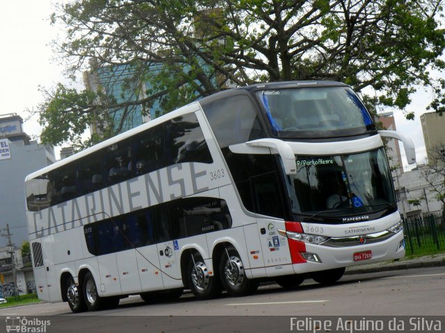 Auto Viação Catarinense 3603 na cidade de Curitiba, Paraná, Brasil, por Felipe Aquino da Silva. ID da foto: 3995160.