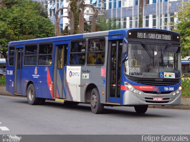 Trans Bus Transportes Coletivos TB-366 na cidade de São Caetano do Sul, São Paulo, Brasil, por Felipe Gonzales. Número da foto: #3996175.