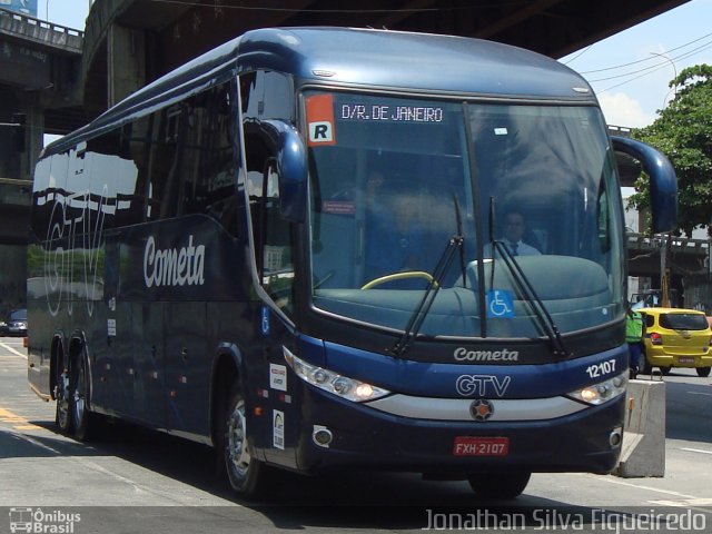 Viação Cometa 12107 na cidade de Rio de Janeiro, Rio de Janeiro, Brasil, por Jonathan Silva Figueiredo. Número da foto: #3994180.
