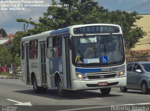 Transcooper > Norte Buss 2 6051 na cidade de São Paulo, São Paulo, Brasil, por Roberto Teixeira. ID da foto: 3995604.