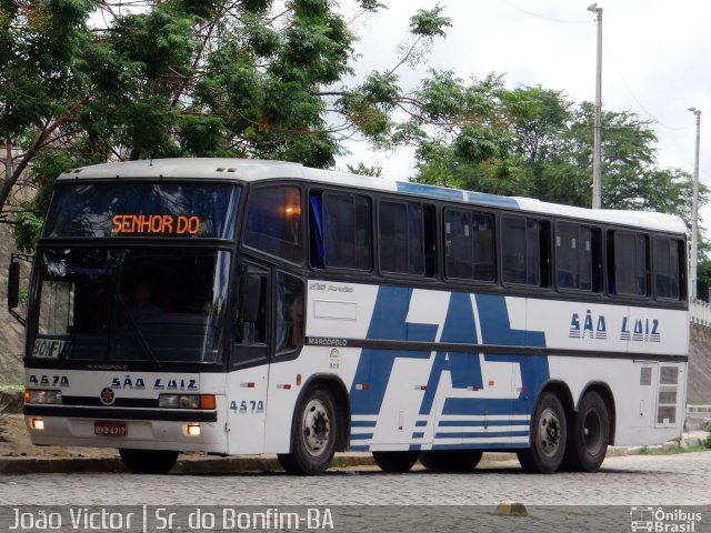 Empresa de Transportes São Luiz 4570 na cidade de Senhor do Bonfim, Bahia, Brasil, por João Victor. ID da foto: 3995622.