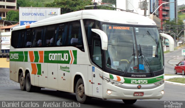 Empresa Gontijo de Transportes 21455 na cidade de Cachoeiro de Itapemirim, Espírito Santo, Brasil, por Daniel Carlos  Avelar Rocha. Número da foto: #3994953.