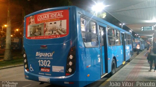 Biguaçu Transportes Coletivos Administração e Participação 1302 na cidade de Florianópolis, Santa Catarina, Brasil, por João Vitor  Peixoto. Número da foto: #3996875.