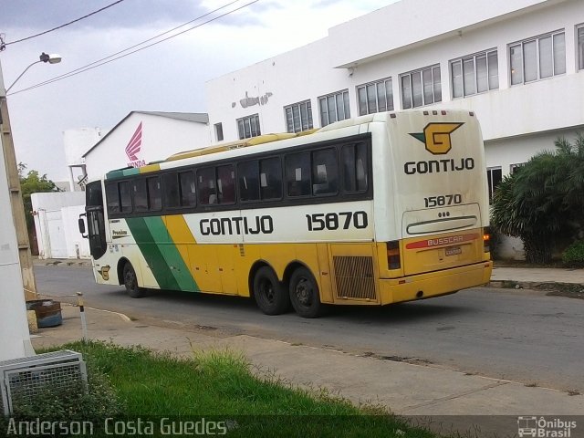 Empresa Gontijo de Transportes 15870 na cidade de Janaúba, Minas Gerais, Brasil, por Anderson  Costa Guedes. ID da foto: 3996569.