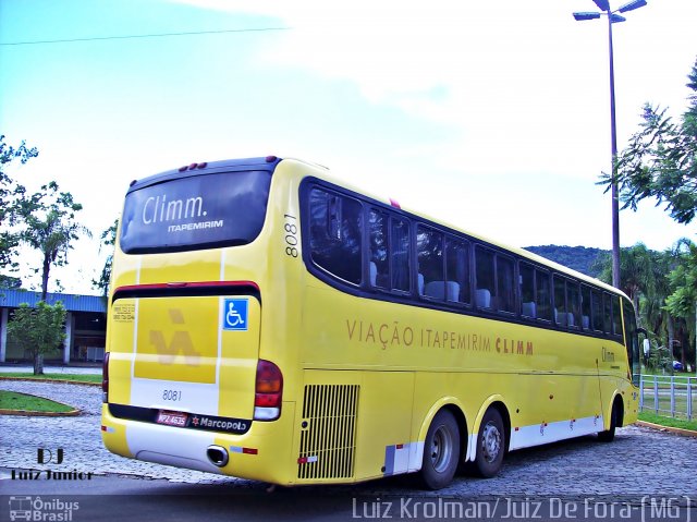 Viação Itapemirim 8081 na cidade de Juiz de Fora, Minas Gerais, Brasil, por Luiz Krolman. ID da foto: 3999231.