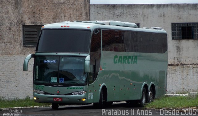 Viação Garcia 7717 na cidade de Ourinhos, São Paulo, Brasil, por Cristiano Soares da Silva. Número da foto: #4000029.