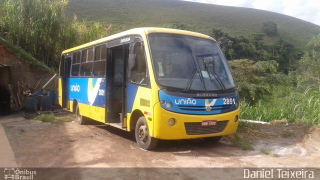 Viação União 2851 na cidade de Manhuaçu, Minas Gerais, Brasil, por Daniel Teixeira . Número da foto: #3999529.