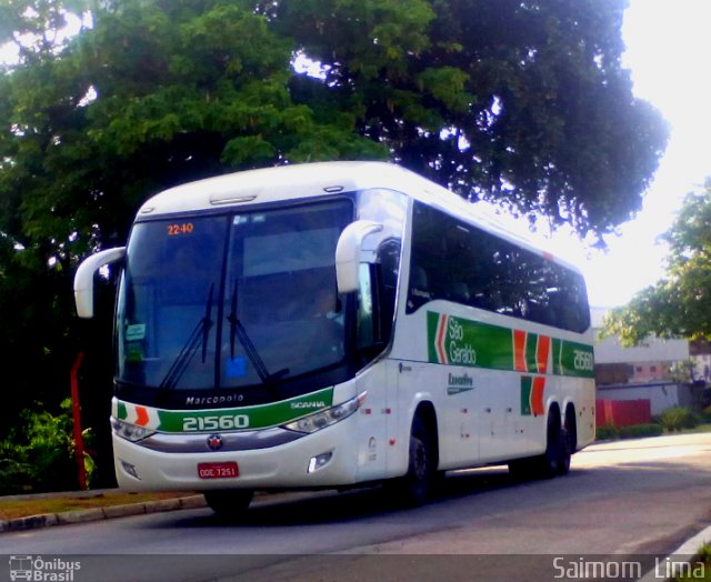 Cia. São Geraldo de Viação 21560 na cidade de Vitória, Espírito Santo, Brasil, por Saimom  Lima. ID da foto: 3999977.