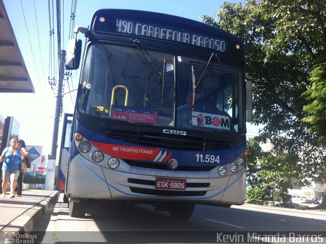 Viação Pirajuçara 11.594 na cidade de Osasco, São Paulo, Brasil, por Kevin Miranda Barros. Número da foto: #4001938.