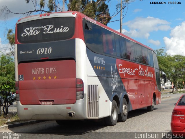 Expresso São Luiz 6910 na cidade de Caruaru, Pernambuco, Brasil, por Lenilson da Silva Pessoa. Número da foto: #4004149.