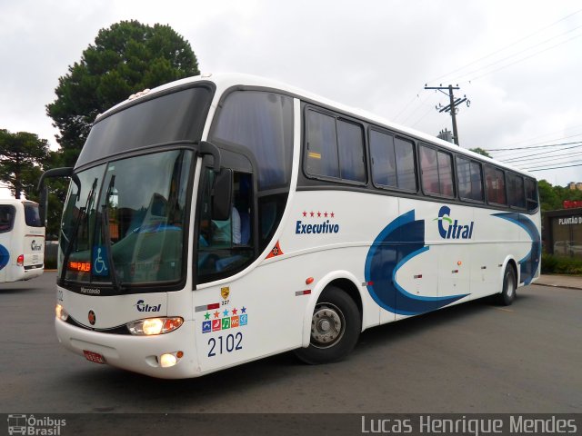 Citral Transporte e Turismo 2102 na cidade de Gramado, Rio Grande do Sul, Brasil, por Lucas Henrique Mendes. ID da foto: 4004592.