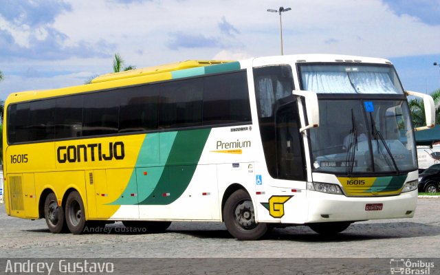 Empresa Gontijo de Transportes 16015 na cidade de Ribeirão Vermelho, Minas Gerais, Brasil, por Andrey Gustavo. ID da foto: 4005863.