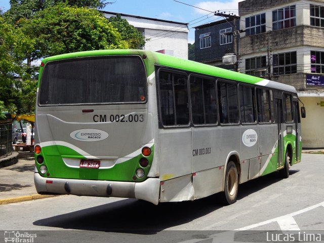 Expresso Macacu CM 002.003 na cidade de Cachoeiras de Macacu, Rio de Janeiro, Brasil, por Lucas Lima. ID da foto: 4006095.