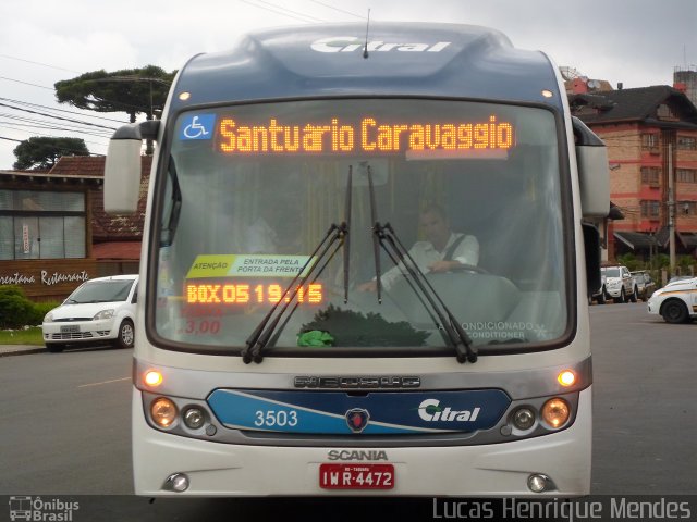 Citral Transporte e Turismo 3503 na cidade de Gramado, Rio Grande do Sul, Brasil, por Lucas Henrique Mendes. Número da foto: #4006536.