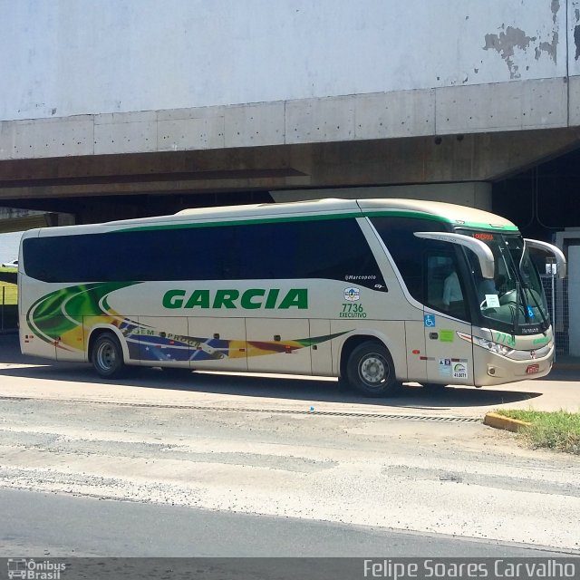 Viação Garcia 7736 na cidade de Campinas, São Paulo, Brasil, por Felipe Soares Carvalho. Número da foto: #4005749.