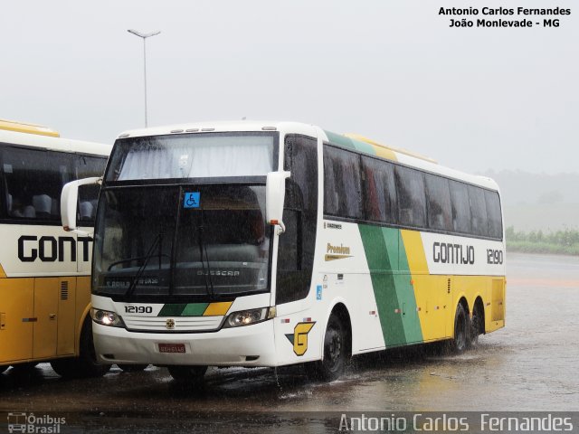 Empresa Gontijo de Transportes 12190 na cidade de João Monlevade, Minas Gerais, Brasil, por Antonio Carlos Fernandes. Número da foto: #4006758.
