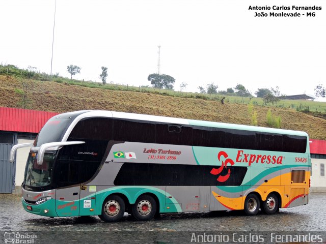 Expressa Turismo 55420 na cidade de João Monlevade, Minas Gerais, Brasil, por Antonio Carlos Fernandes. Número da foto: #3965140.
