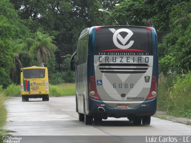 Viação Cruzeiro 6080 na cidade de Recife, Pernambuco, Brasil, por Luiz Carlos de Santana. ID da foto: 4008943.