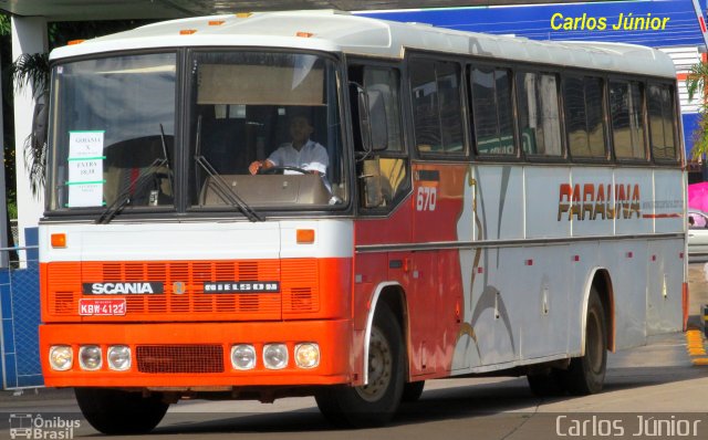 Viação Paraúna 670 na cidade de Goiânia, Goiás, Brasil, por Carlos Júnior. ID da foto: 4008498.