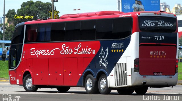 Expresso São Luiz 7130 na cidade de Goiânia, Goiás, Brasil, por Carlos Júnior. Número da foto: #4010863.
