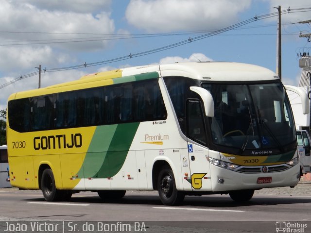 Empresa Gontijo de Transportes 7030 na cidade de Senhor do Bonfim, Bahia, Brasil, por João Victor. ID da foto: 4010265.