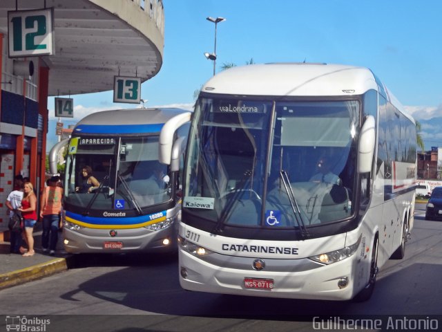 Auto Viação Catarinense 3111 na cidade de Aparecida, São Paulo, Brasil, por Guilherme Antonio. Número da foto: #4010358.